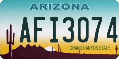 AZ license plate AFI3074