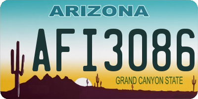 AZ license plate AFI3086