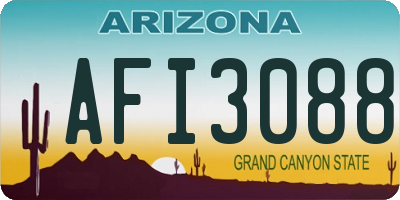 AZ license plate AFI3088