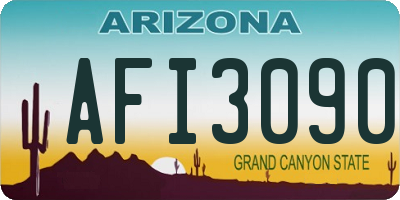 AZ license plate AFI3090