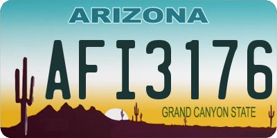 AZ license plate AFI3176