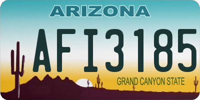 AZ license plate AFI3185