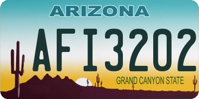 AZ license plate AFI3202