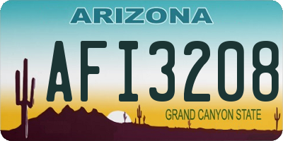 AZ license plate AFI3208