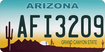 AZ license plate AFI3209