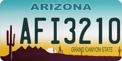 AZ license plate AFI3210