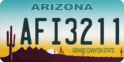 AZ license plate AFI3211