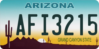 AZ license plate AFI3215