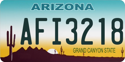 AZ license plate AFI3218