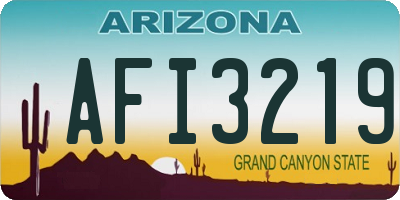 AZ license plate AFI3219
