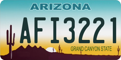AZ license plate AFI3221