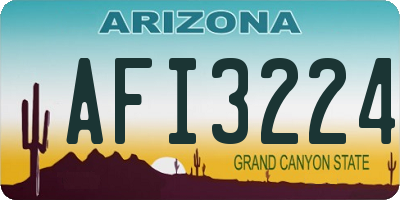 AZ license plate AFI3224