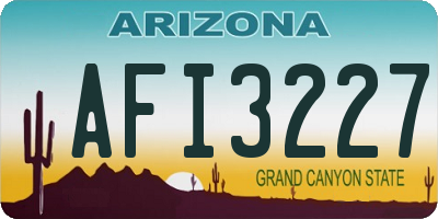 AZ license plate AFI3227