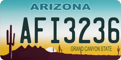 AZ license plate AFI3236