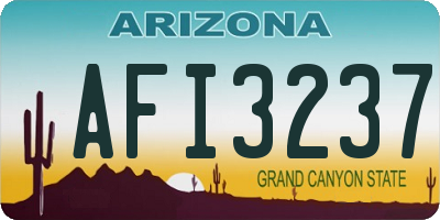 AZ license plate AFI3237