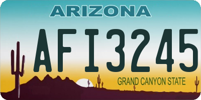 AZ license plate AFI3245