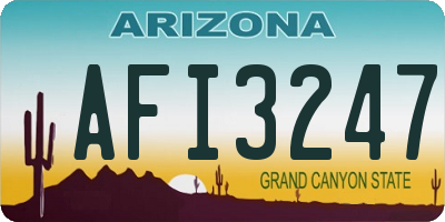AZ license plate AFI3247