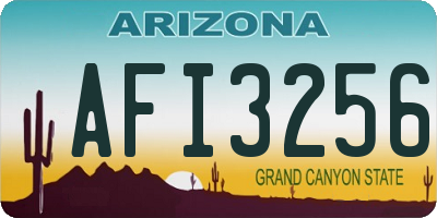 AZ license plate AFI3256