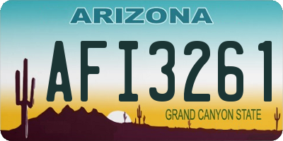AZ license plate AFI3261