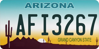 AZ license plate AFI3267