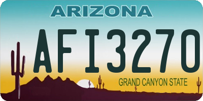 AZ license plate AFI3270