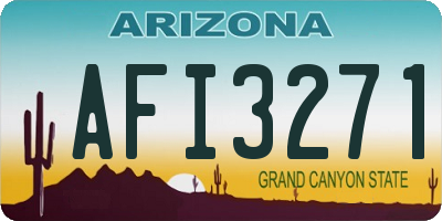 AZ license plate AFI3271