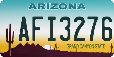 AZ license plate AFI3276