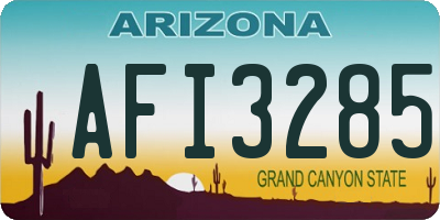 AZ license plate AFI3285