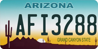 AZ license plate AFI3288