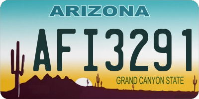 AZ license plate AFI3291