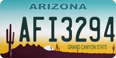 AZ license plate AFI3294