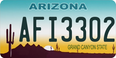 AZ license plate AFI3302