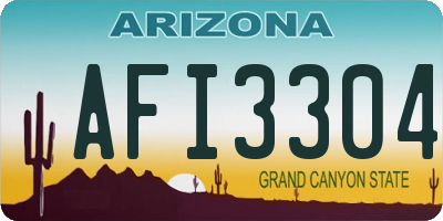 AZ license plate AFI3304