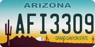 AZ license plate AFI3309