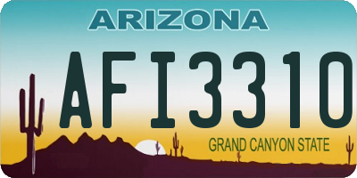 AZ license plate AFI3310