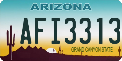 AZ license plate AFI3313