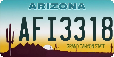 AZ license plate AFI3318
