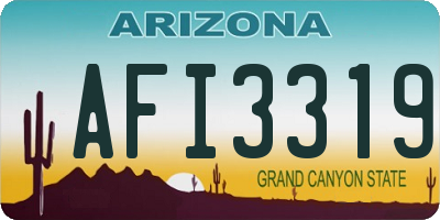 AZ license plate AFI3319