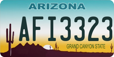 AZ license plate AFI3323