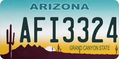 AZ license plate AFI3324