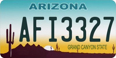 AZ license plate AFI3327