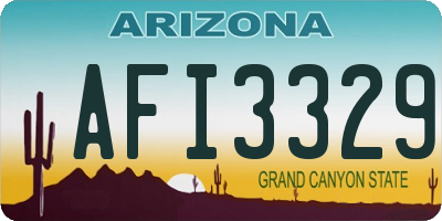 AZ license plate AFI3329