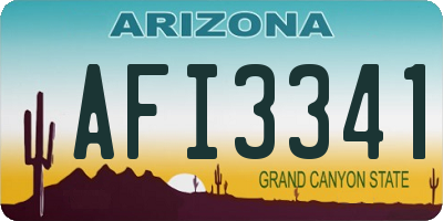 AZ license plate AFI3341