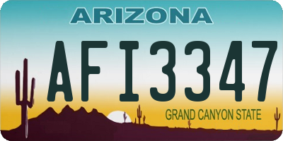 AZ license plate AFI3347