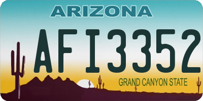 AZ license plate AFI3352