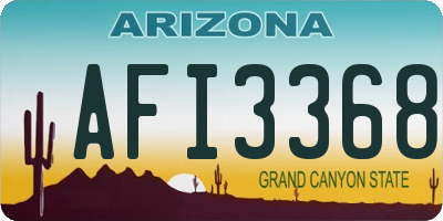 AZ license plate AFI3368