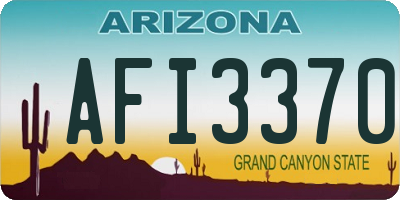 AZ license plate AFI3370