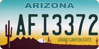 AZ license plate AFI3372
