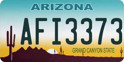 AZ license plate AFI3373
