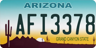 AZ license plate AFI3378